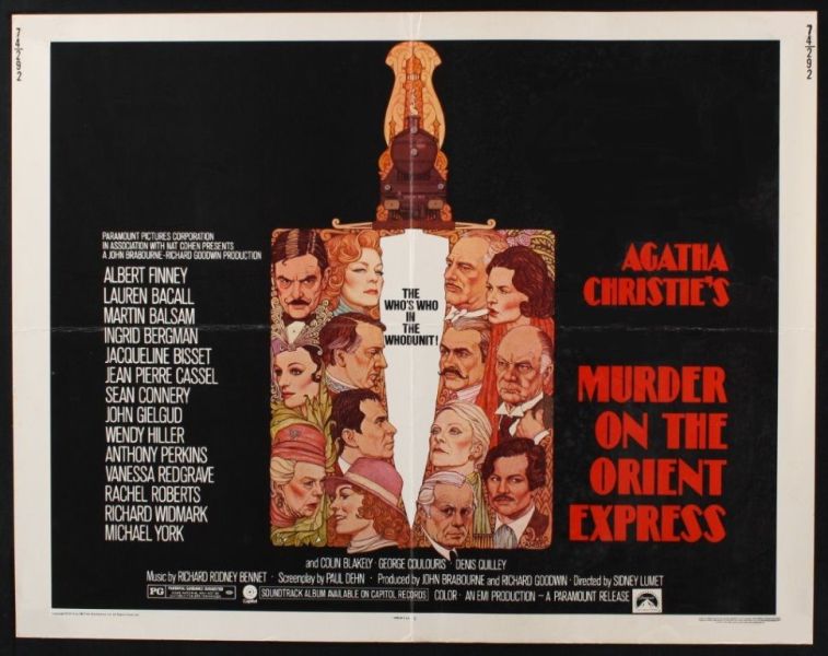 Murder On The Orient Express -1974- Original 22x28 Movie Poster 