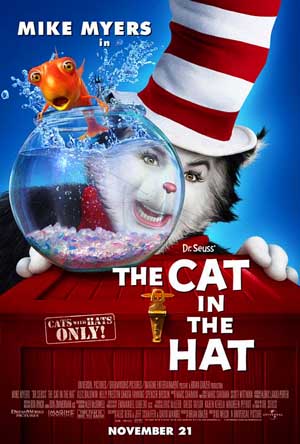 CAT IN THE HAT   2 sided movie poster   MIKE MYERS  