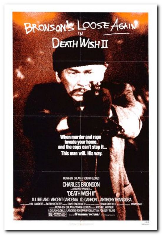 DEATH WISH 2  orig 27x41 movie poster CHARLES BRONSON  