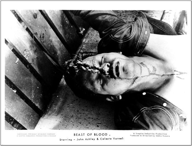 Beast Of Blood 1970 Original 8x10 Glossy Photo Horror Wound To Face Ebay