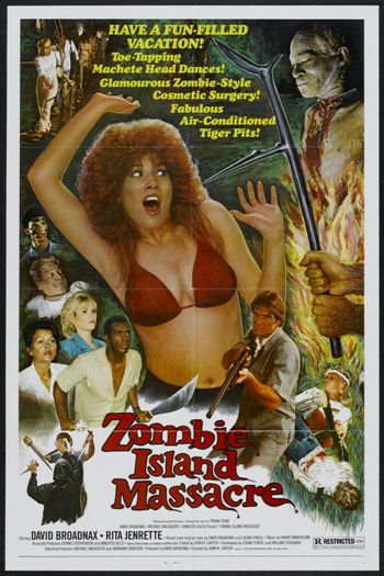 ZOMBIE ISLAND MASSACRE   1984   orig 27x41 Movie Poster   RITA 